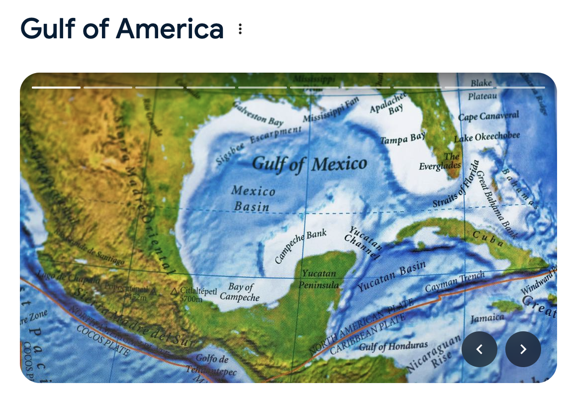 Former Gulf of Mexico renamed Gulf of America by executive order